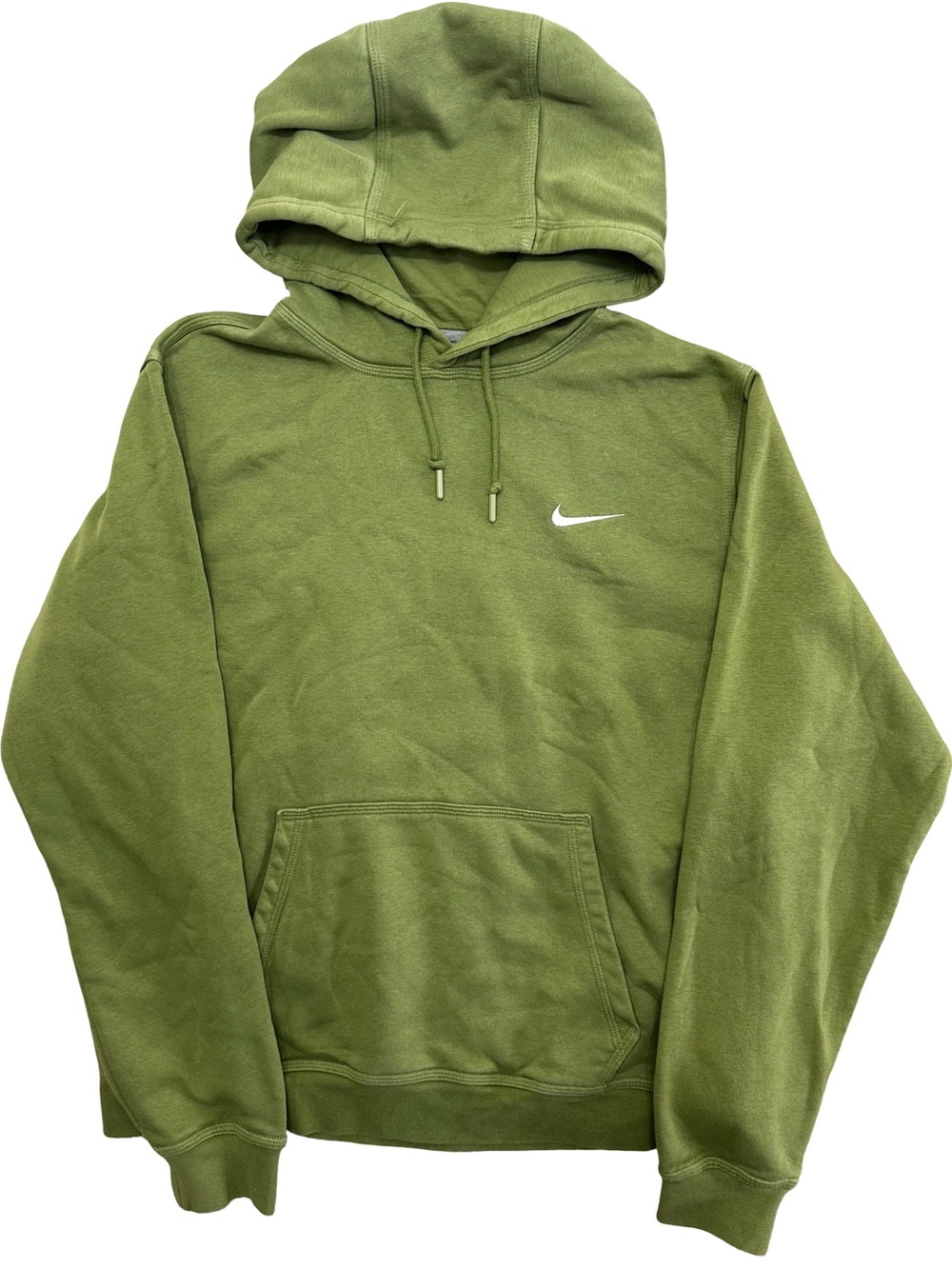 Nike Small Swoosh Pullover Hoodie Olive Green Sage Size Large Mens L Classic